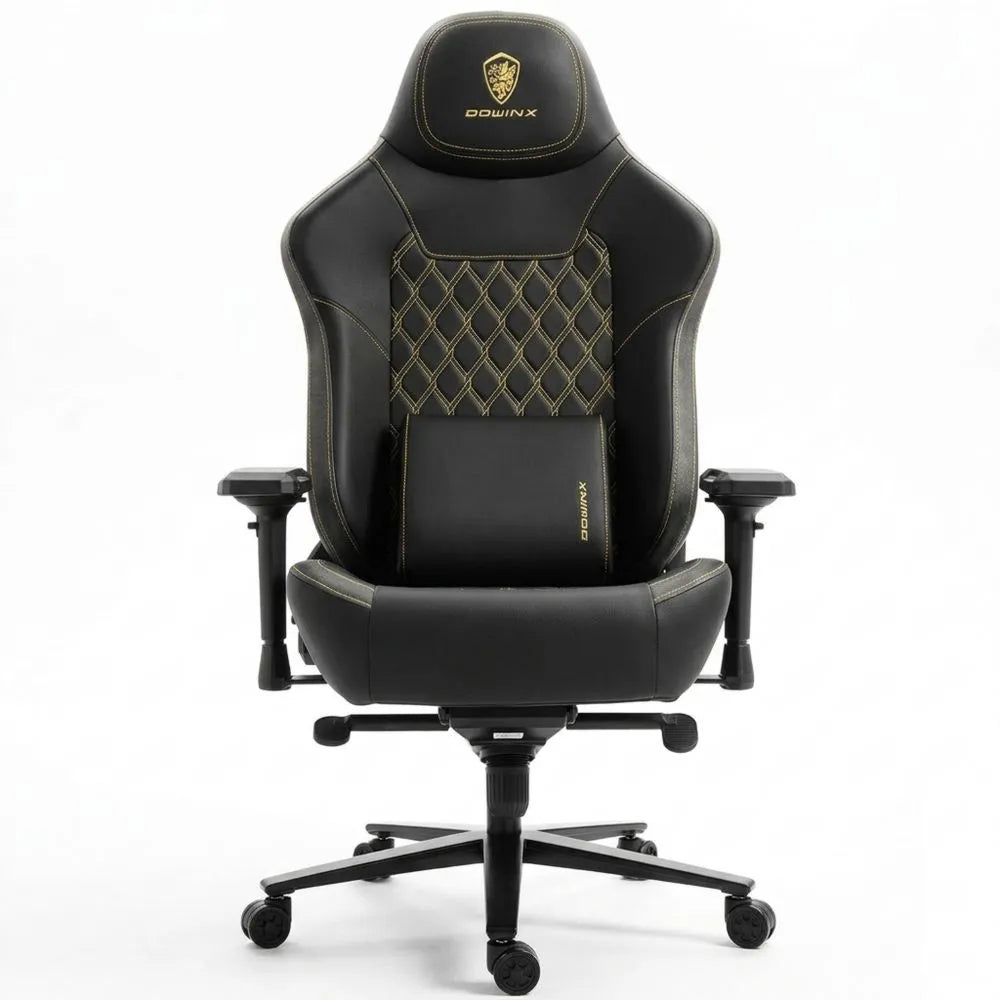Ergonomischer Gaming-Stuhl mit hoher Belastbarkeit und 4D-Armlehnen, Schwarz