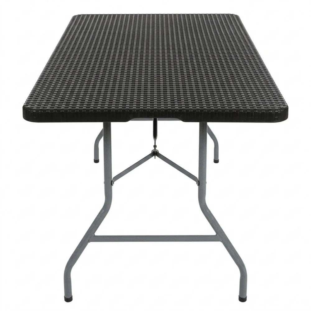 Wetterfester Klapptisch 182 x 74 cm für Garten und Balkon