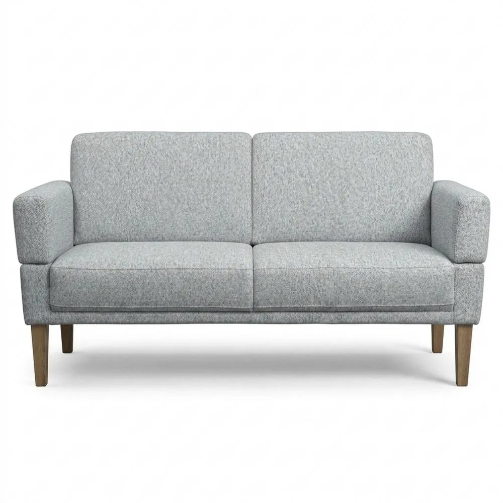 Bequemes 3-Sitzer Sofa mit Federkern in Hellgrau für Esszimmer oder Küche